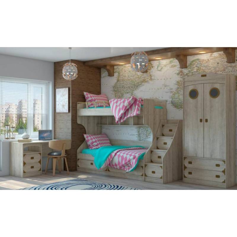 Кровать 2-х ярусная Мираж-1 80*200 см с основанием