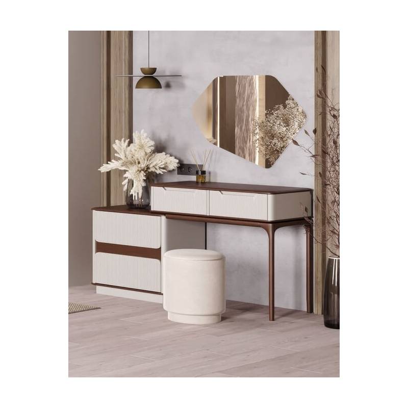 Туалетный стол с пуфом и зеркалом Наоми