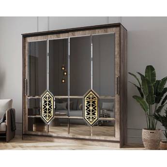 Шкаф-купе 1.5 Бодрум ЛДСП дуб/зеркало