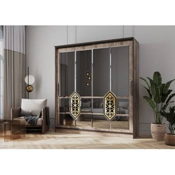 Шкаф-купе 2.0 Бодрум ЛДСП дуб/зеркало