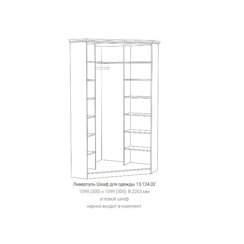 Ливерпуль Шкаф для одежды 13.124.02